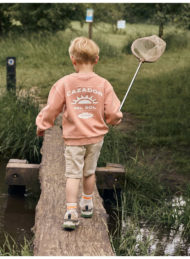 Daily7 - Oversized sweater backprint - Sandstone