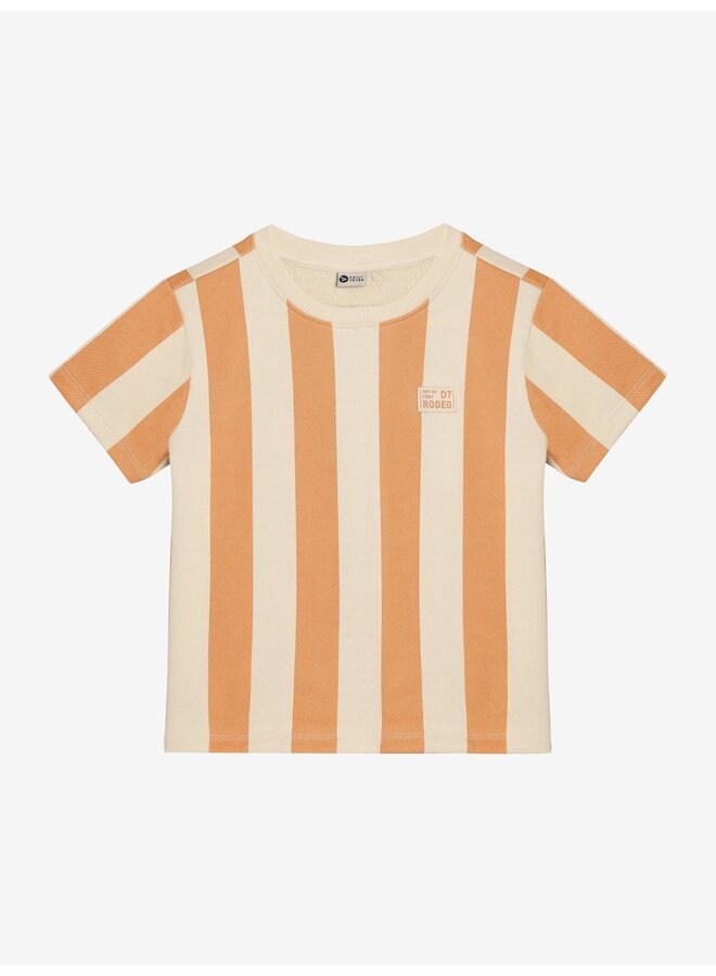 T-shirt big stripe - Sandstone