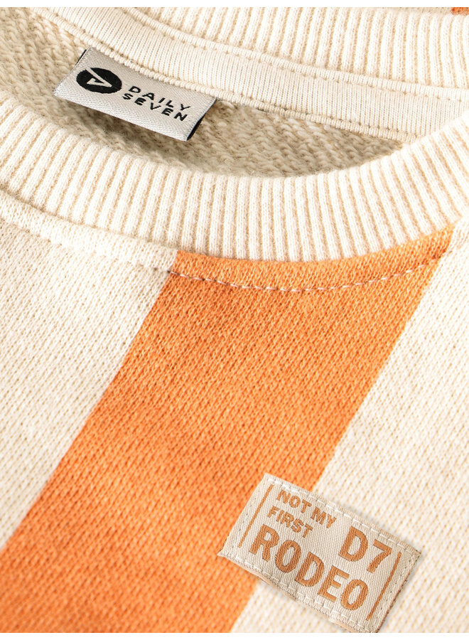 Daily7 - T-shirt big stripe - Sandstone