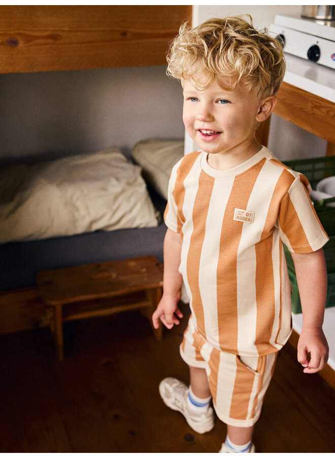 Daily7 - T-shirt big stripe - Sandstone