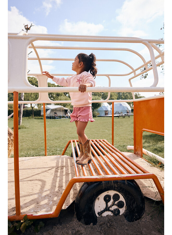 Daily7 - Ruffle shorts broderie - Heather rose