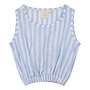 Navy Natural - Pippa top - Blue stripe