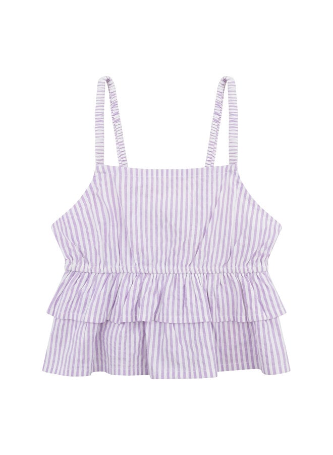 Navy Natural - Pien top - Lila stripe
