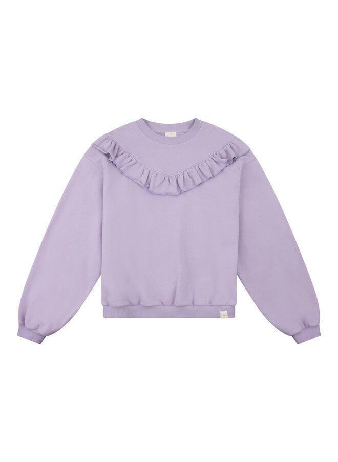 Oversized lila sweater ruffle
