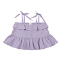 Navy Natural - Loe ruffle top - Lila