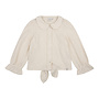 Navy Natural - Faye blouse - White heart broderie