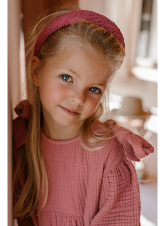 Navy Natural - Guusje bow dress - Dusty rose