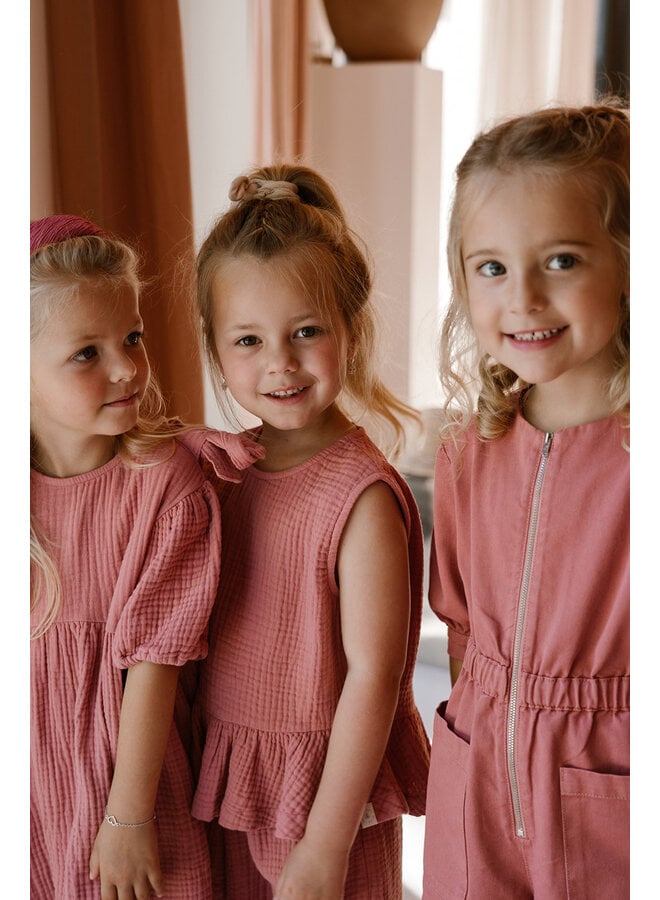 Navy Natural - Rose top - Dusty rose