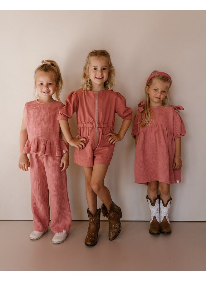 Navy Natural - Rose top - Dusty rose