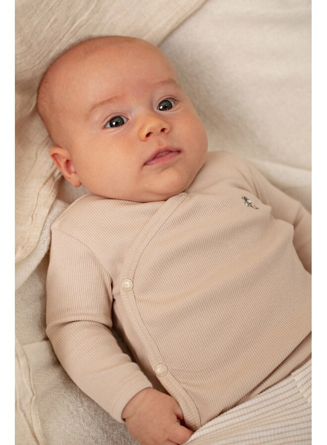 Feetje babykleding - Broek rib met streep - Honey Bear - Zand