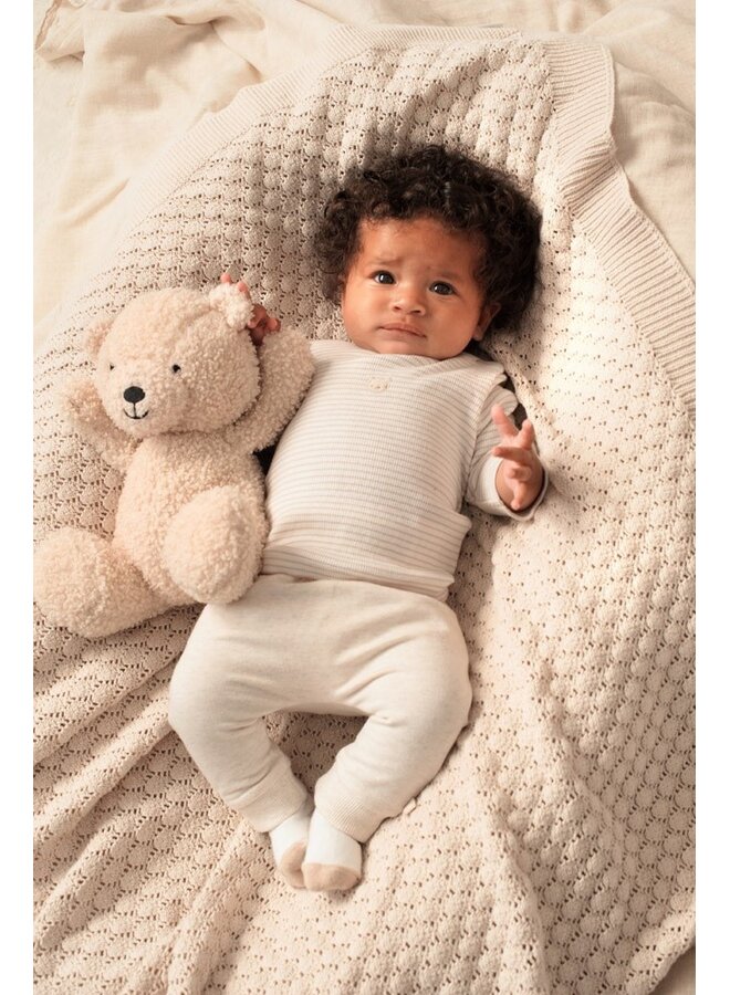 Feetje babykleding - Broek - Honey Bear - Offwhite melange