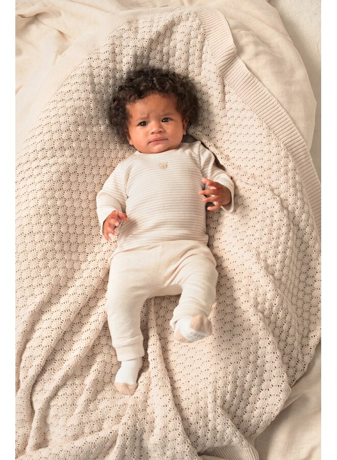 Feetje babykleding - Broek - Honey Bear - Offwhite melange