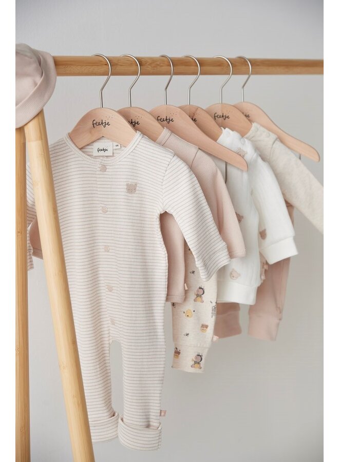 Feetje babykleding - Broek AOP - Honey Bear - Offwhite melange