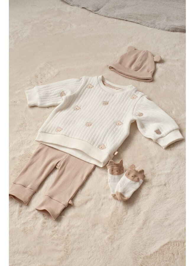 Feetje babykleding - Broek rib - Honey Bear - Zand