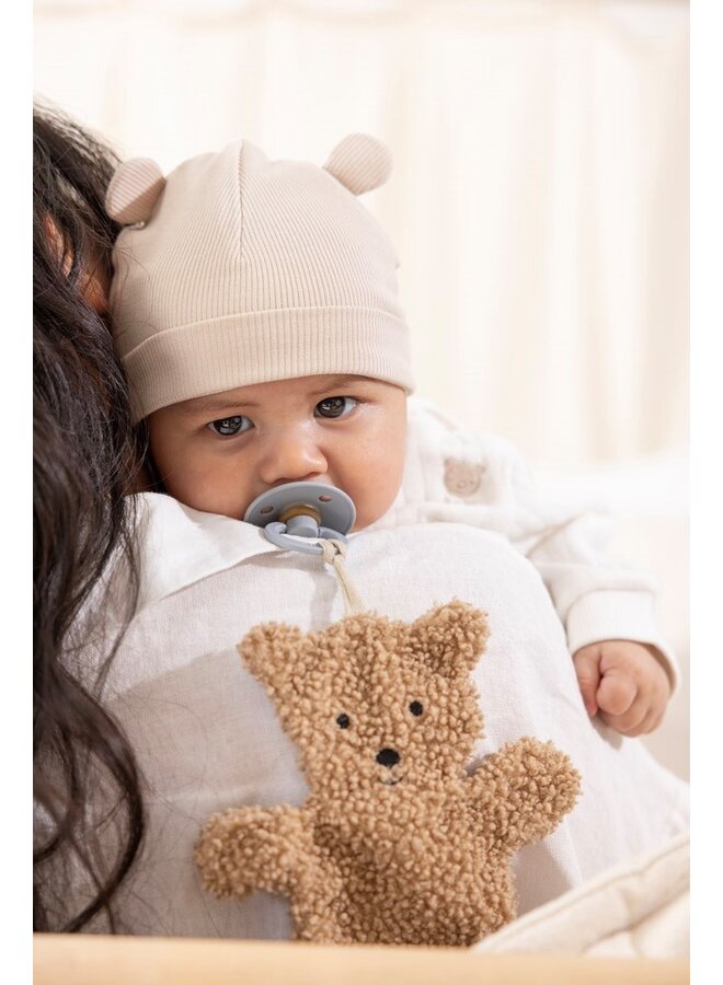 Feetje babykleding - Mutsje rib - Honey Bear - Zand