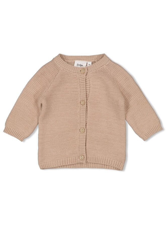 Feetje babykleding - Vestje gebreid - Honey Bear - Zand melange