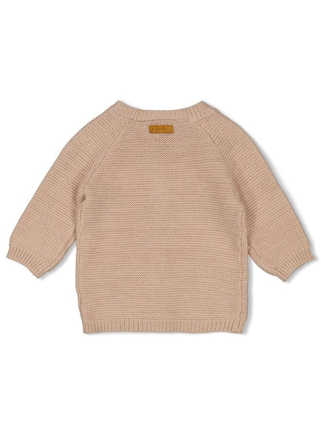 Feetje babykleding - Vestje gebreid - Honey Bear - Zand melange