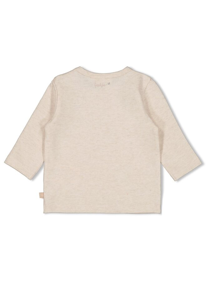 Feetje babykleding - Longsleeve - Honey Bear - Offwhite melange