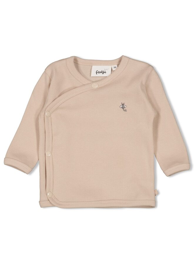 Overslagshirt rib - Honey Bear - Zand