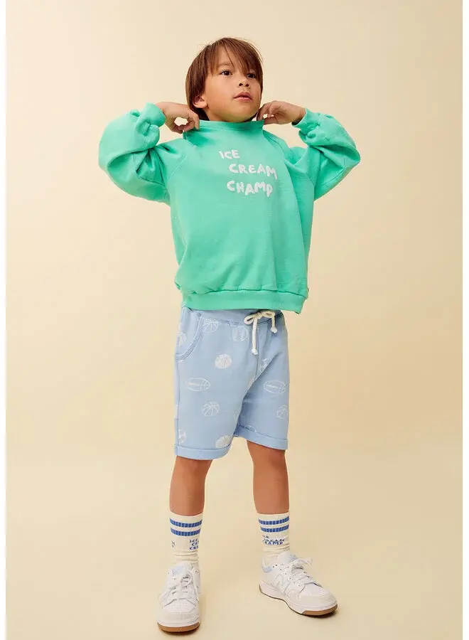 Sproet & Sprout - Sweat shorts balls print - Forever blue