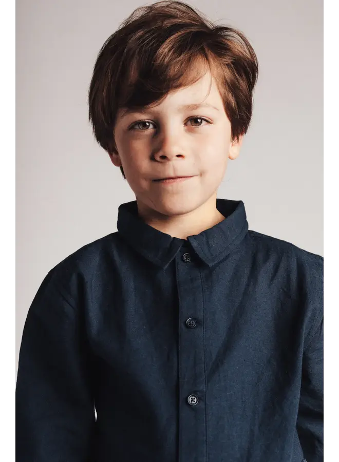 Leslie x Baje Studio - Mace blouse longsleeve - Blue dark