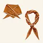 Mable. - Triangle scarf - Camel creme