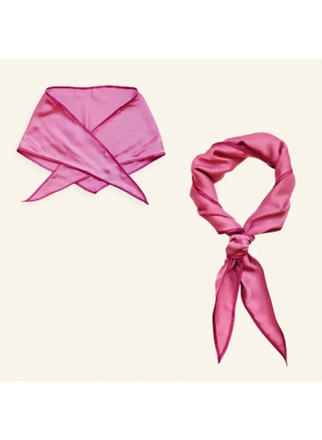 Triangle scarf - Rose/Bordeaux