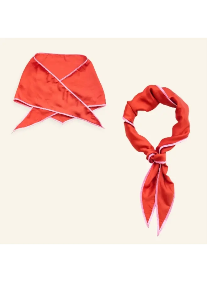 Mable. - Triangle scarf - Coral/Pink