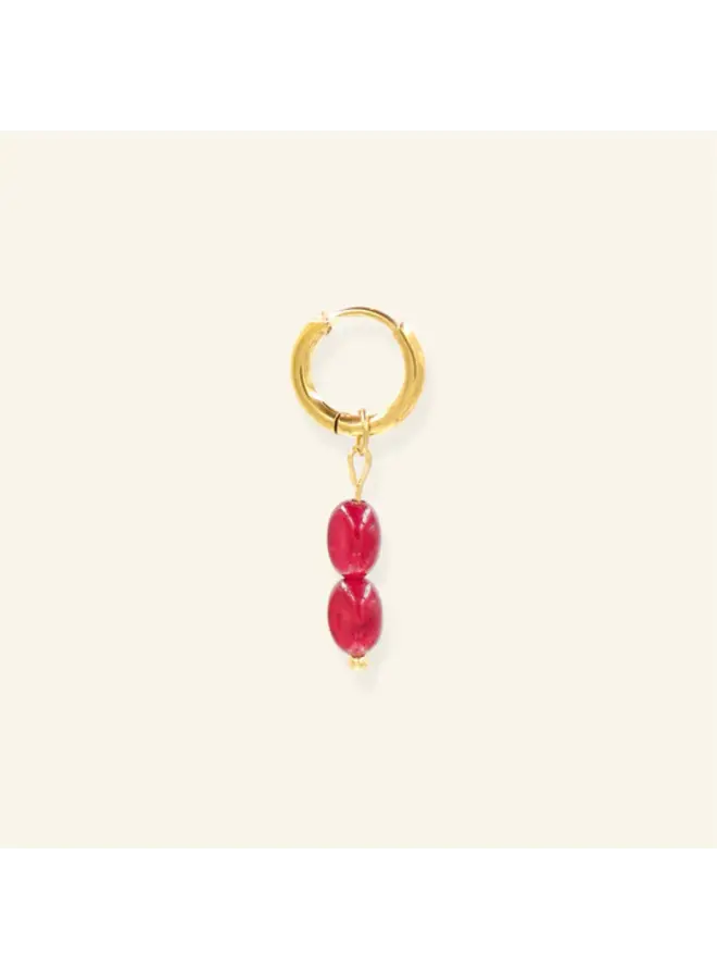 Double cherry oorbel