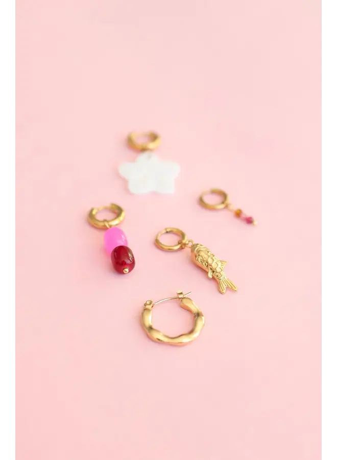 Mable. - Cherry bubblegum oorbel