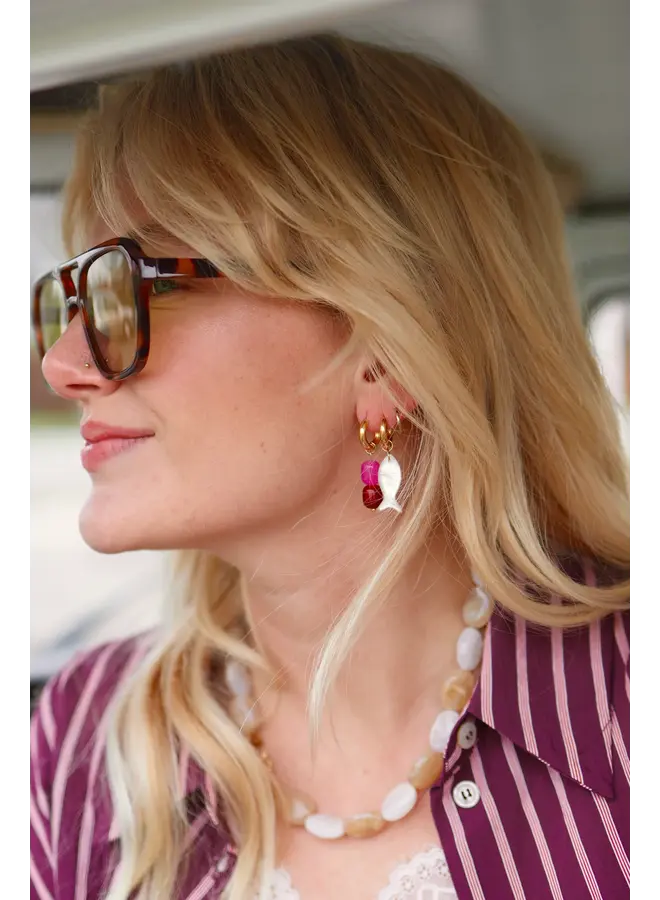 Mable. - Cherry bubblegum oorbel