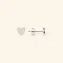Mable. - Silver heart stud - Silver (single piece)