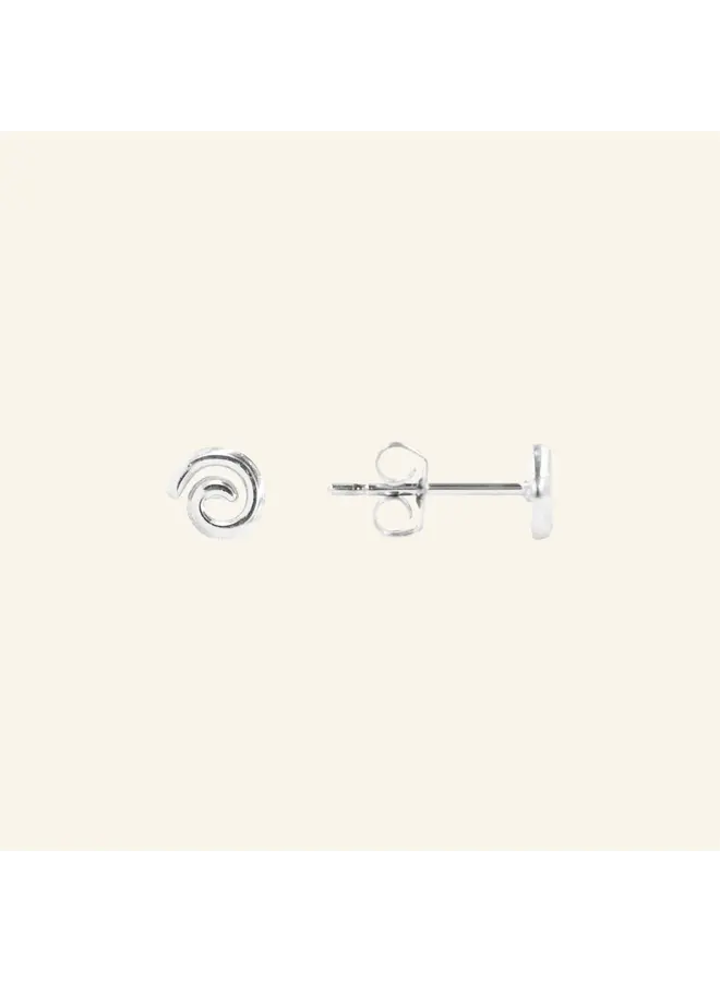 Mable. - Swirl stud - Silver (single piece)
