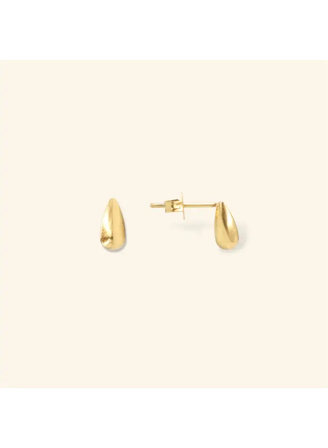 Mable. - Raindrop stud - Gold (single piece)