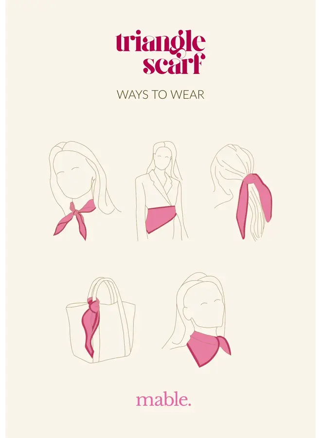 Mable. - Triangle scarf - Coral/Pink