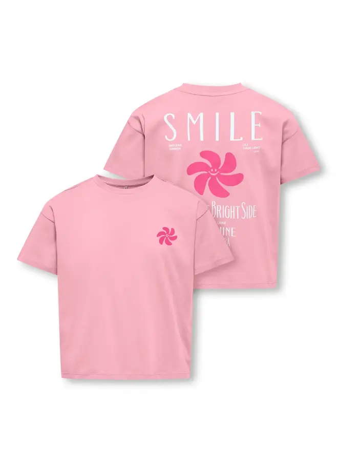 Sun-veras flower ss top - Romance rose/Pink flower