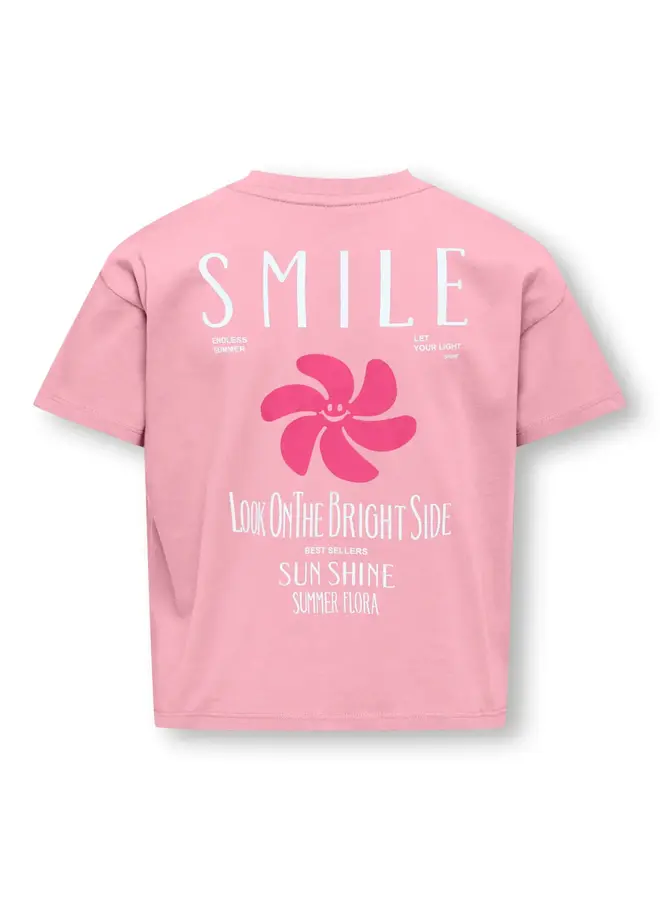 Kids Only - Sun-veras flower ss top - Romance rose/Pink flower