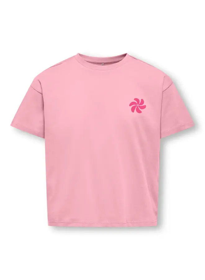 Kids Only - Sun-veras flower ss top - Romance rose/Pink flower