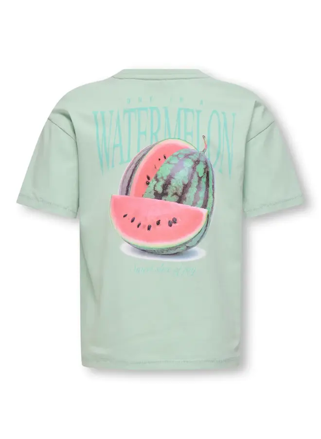 Kids Only - Helen life ss loose tee - Aqua foam watermelon
