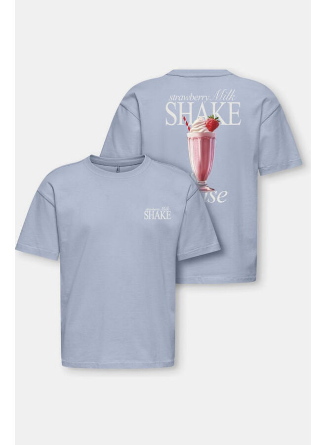 Kids Only - Helen life ss loose tee - Soft chambray milkshake