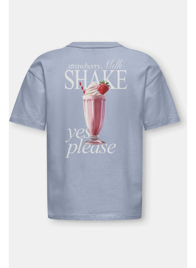 Kids Only - Helen life ss loose tee - Soft chambray milkshake