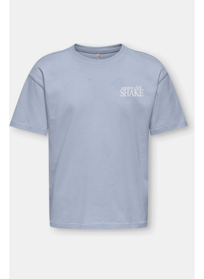 Kids Only - Helen life ss loose tee - Soft chambray milkshake