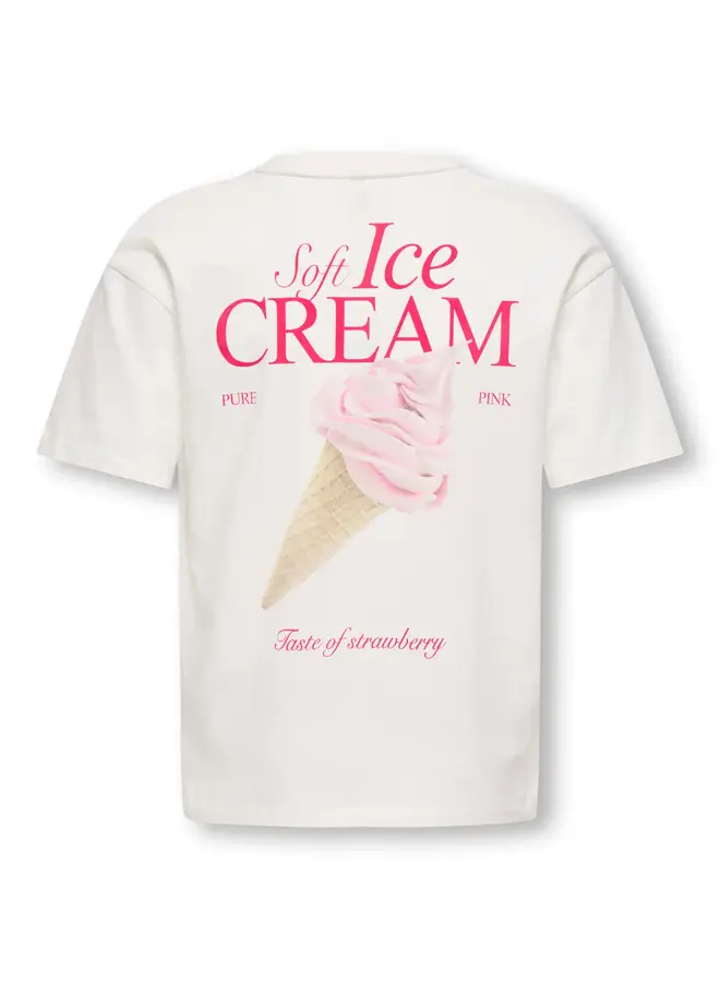 Kids Only - Helen life ss loose tee - Cloud dancer icecream