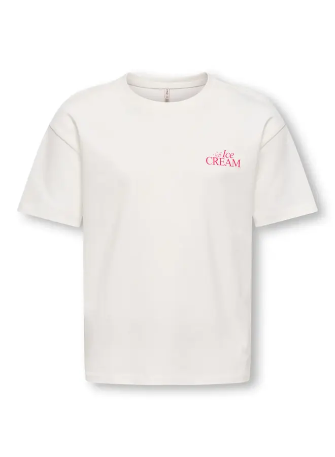Kids Only - Helen life ss loose tee - Cloud dancer icecream