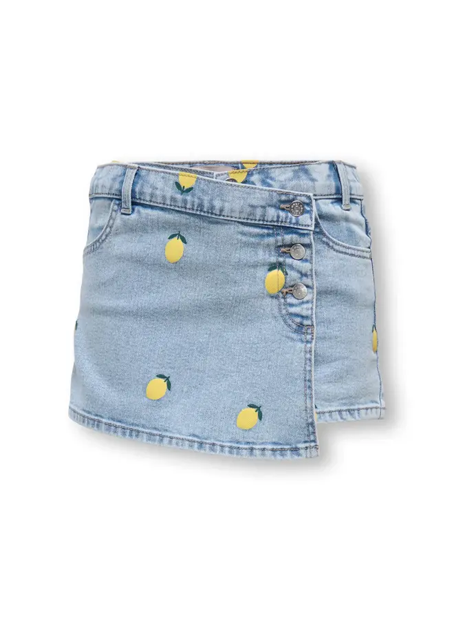Kids Only - Blair printed skort - Light blue denim lemon