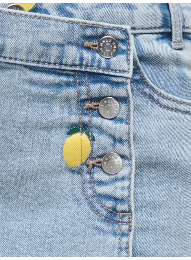 Kids Only - Blair printed skort - Light blue denim lemon