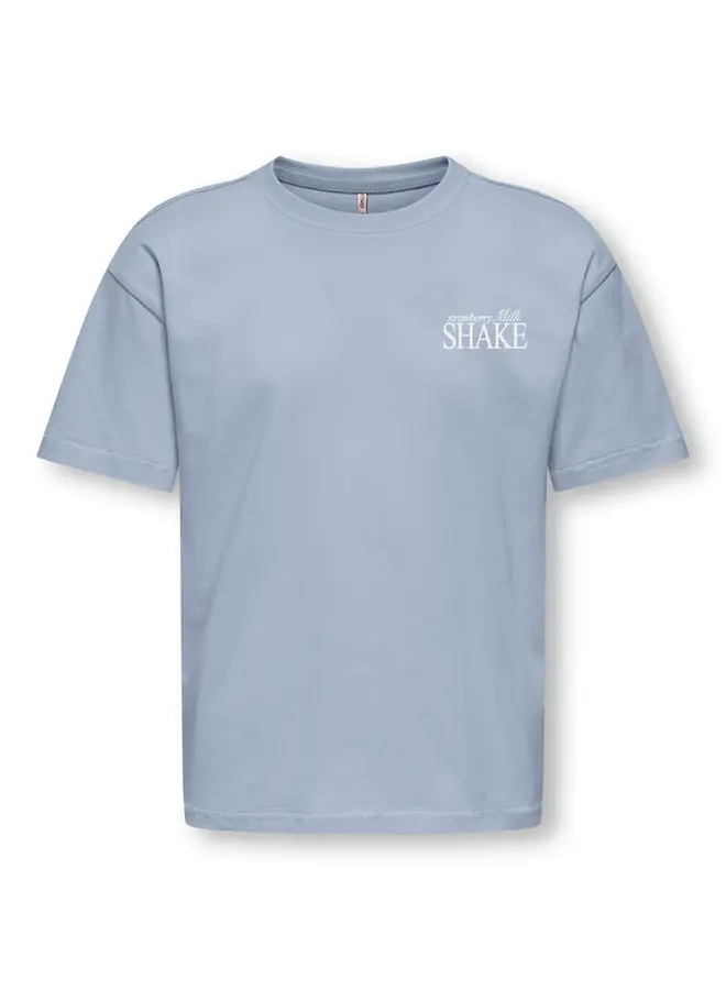 Kids Only - Helen life ss loose tee - Soft chambray milkshake