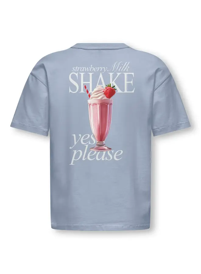 Kids Only - Helen life ss loose tee - Soft chambray milkshake