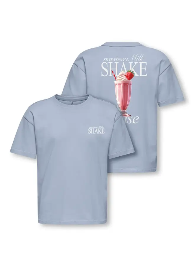 Kids Only - Helen life ss loose tee - Soft chambray milkshake