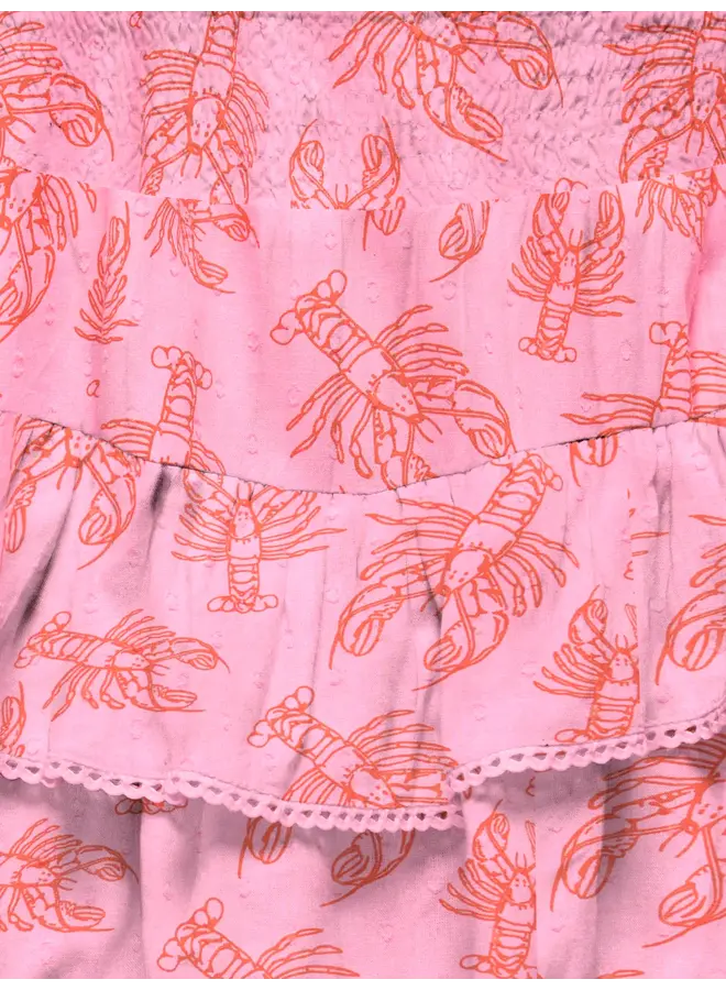 Kids Only - Glow life taped edge skort AOP - Begonia pink lobster/Tiger lily